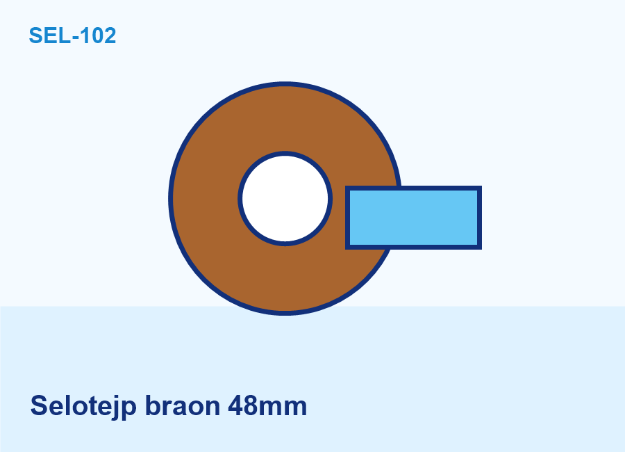 Selotejp braon 48mm